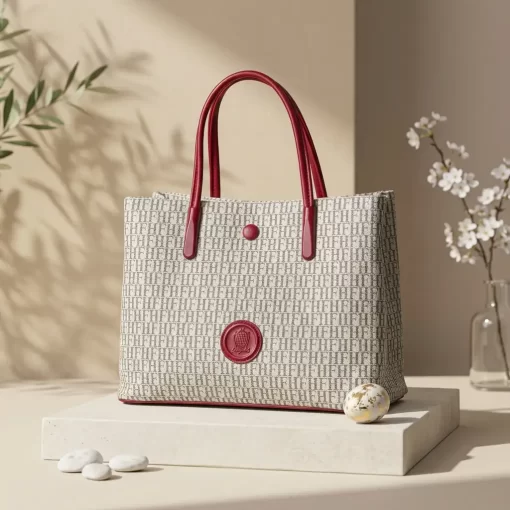 Τσάντα Γυναικεία Χειρός Fragola KA14 Μπεζ/Κόκκινο