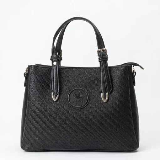 Τσάντα Γυναικεία Χειρός Ψάθα Fragola KA19 Μαύρο