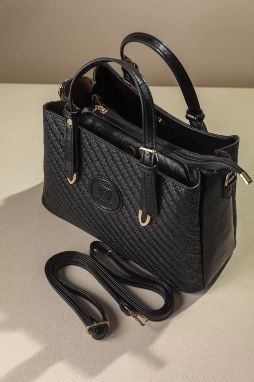 Τσάντα Γυναικεία Χειρός Ψάθα Fragola KA19 Μαύρο