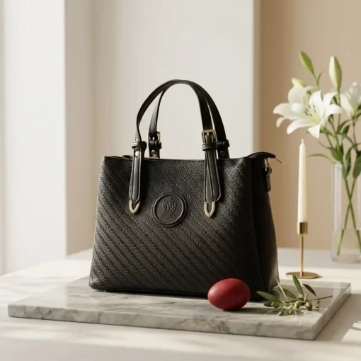 Τσάντα Γυναικεία Χειρός Ψάθα Fragola KA19 Μαύρο