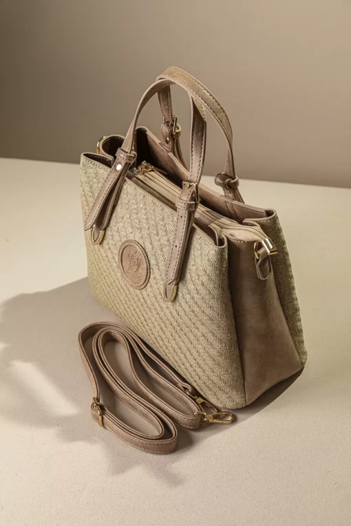 Τσάντα Γυναικεία Χειρός Ψάθα Fragola KA19 Εκρού