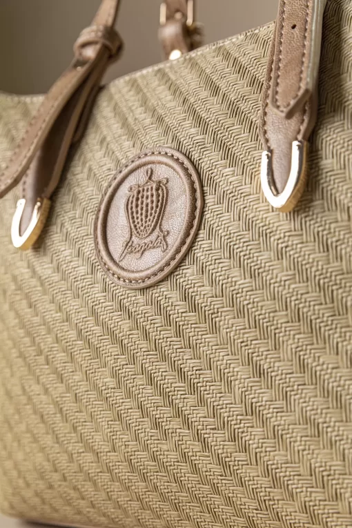 Τσάντα Γυναικεία Χειρός Ψάθα Fragola KA19 Εκρού