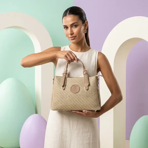 Τσάντα Γυναικεία Χειρός Ψάθα Fragola KA19 Εκρού