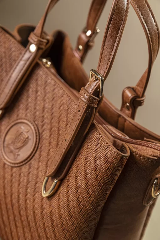 Τσάντα Γυναικεία Χειρός Ψάθα Fragola KA19 Καφέ