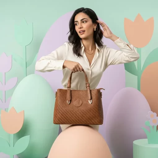 Τσάντα Γυναικεία Χειρός Ψάθα Fragola KA19 Καφέ