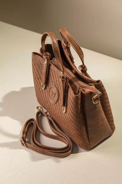 Τσάντα Γυναικεία Χειρός Ψάθα Fragola KA19 Καφέ