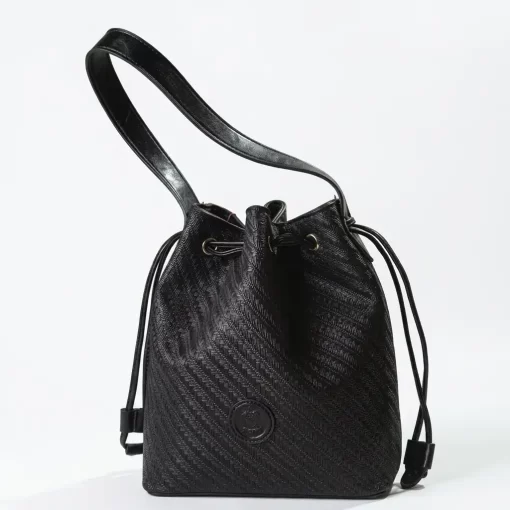 Γυναικεία Τσάντα Πουγκί Fragola Ψάθινη Μαύρο KA22 straw