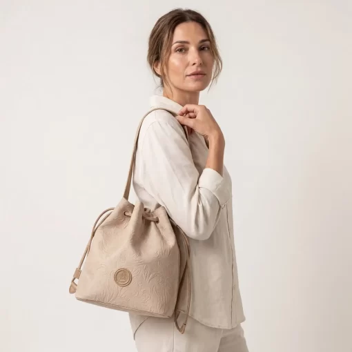 Γυναικεία Τσάντα Πουγκί Fragola Μπεζ KA22