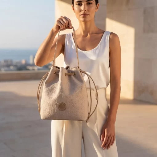 Γυναικεία Τσάντα Πουγκί Fragola Μπεζ KA22