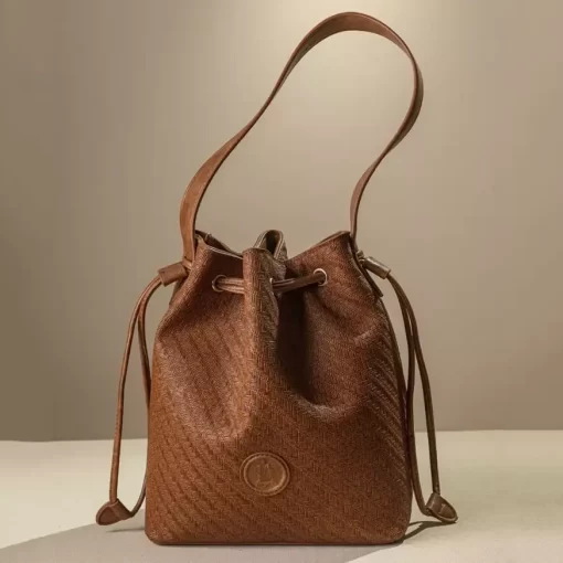 Γυναικεία Τσάντα Πουγκί Fragola Ψάθινη Καφέ KA22