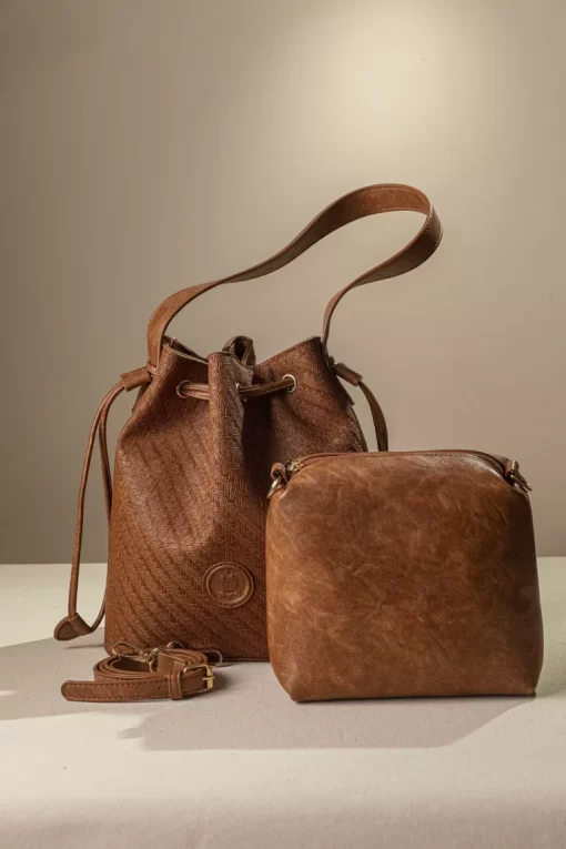 Γυναικεία Τσάντα Πουγκί Fragola Ψάθινη Καφέ KA22