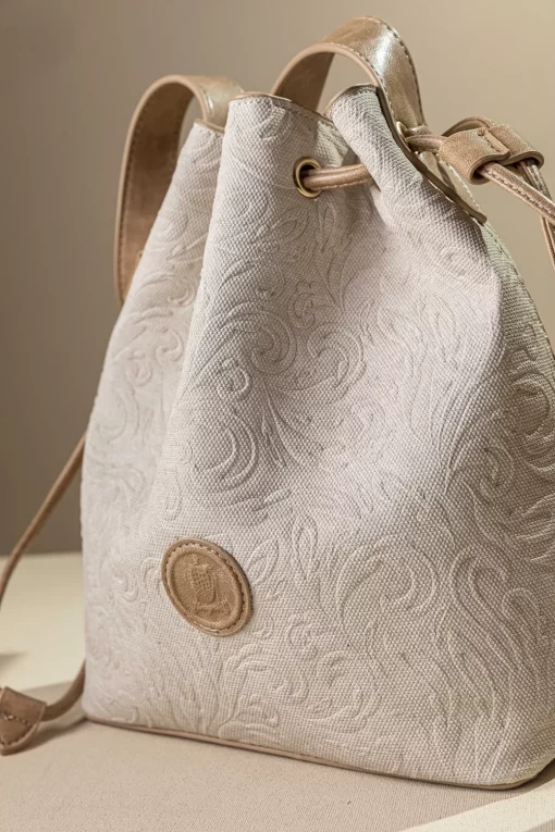 Γυναικεία Τσάντα Πουγκί Fragola Εκρού KA22