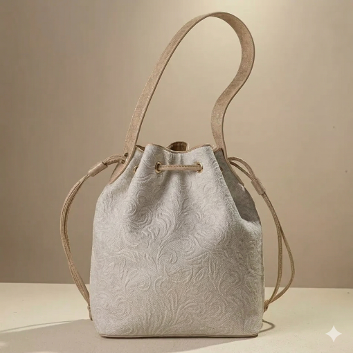 Γυναικεία Τσάντα Πουγκί Fragola Εκρού KA22