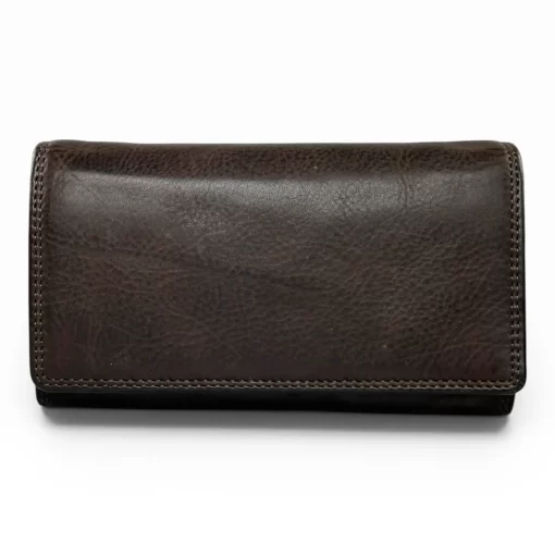 Δερμάτινο Γυναικείο Πορτοφόλι Μεσαίου Μεγέθους Calfnero MK57 Καφέ