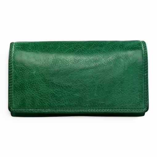 Δερμάτινο Γυναικείο Πορτοφόλι Μεσαίου Μεγέθους Calfnero MK58 Πράσινο