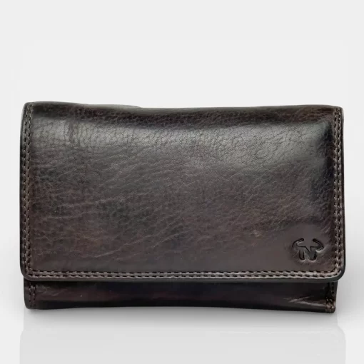 Δερμάτινο Γυναικείο Πορτοφόλι Μεσαίου Μεγέθους Calfnero ML8268 Καφέ