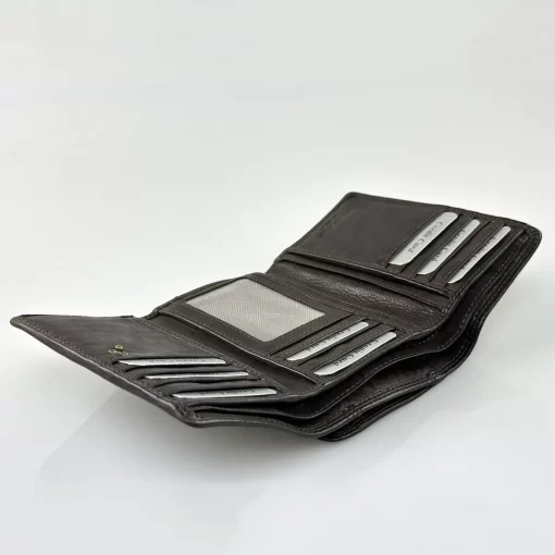 Δερμάτινο Γυναικείο Πορτοφόλι Μεσαίου Μεγέθους Calfnero ML8268 Καφέ