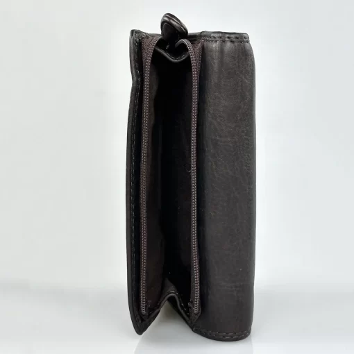 Δερμάτινο Γυναικείο Πορτοφόλι Μεσαίου Μεγέθους Calfnero ML8268 Καφέ