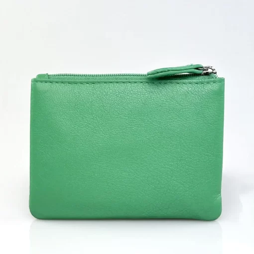 Δερμάτινο Γυναικείο Πορτοφόλι Μικρού Μεγέθους Calfnero MY6550 Πράσινο Ανοιχτό