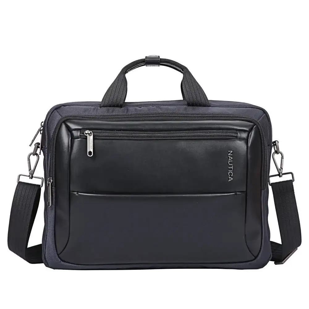 Ανδρική navy blue επαγγελματική τσάντα Nautica N2759 για laptop 15.6 ιντσών.