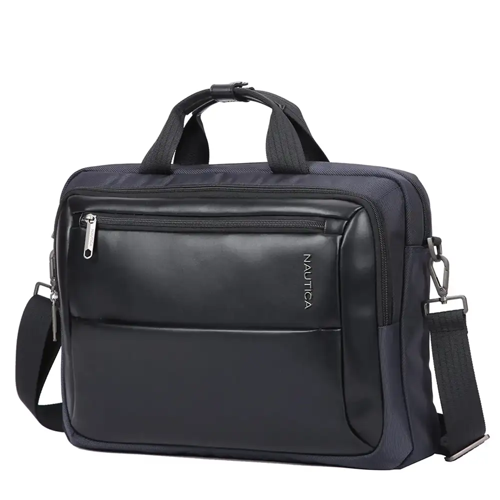 Ανδρική navy blue επαγγελματική τσάντα Nautica N2759 για laptop 15.6 ιντσών.