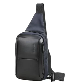 Ανδρική μπλε τσάντα στήθους Nautica N2761 με επένδυση microfiber.