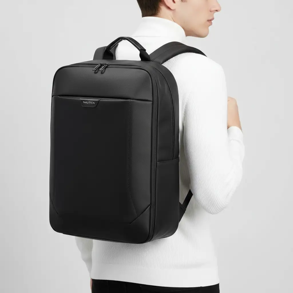 Ανδρικό μαύρο αδιάβροχο σακίδιο πλάτης Nautica N2943 για laptop