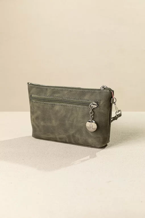 Πορτοφόλι – Νεσεσέρ χειρός με αποσπώμενη χειρολαβή PC014CR-olive-creatures