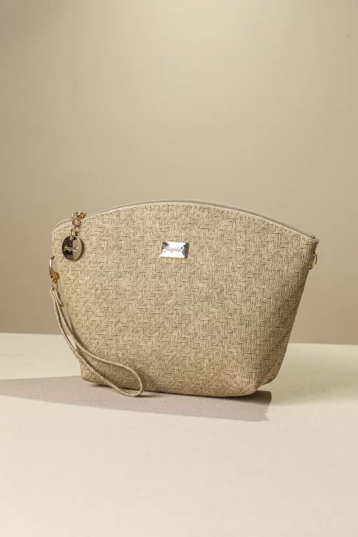 Γυναικείο Τσαντάκι Νεσεσέρ Χιαστί Ψάθινο Fragola PC018STRW Μπεζ