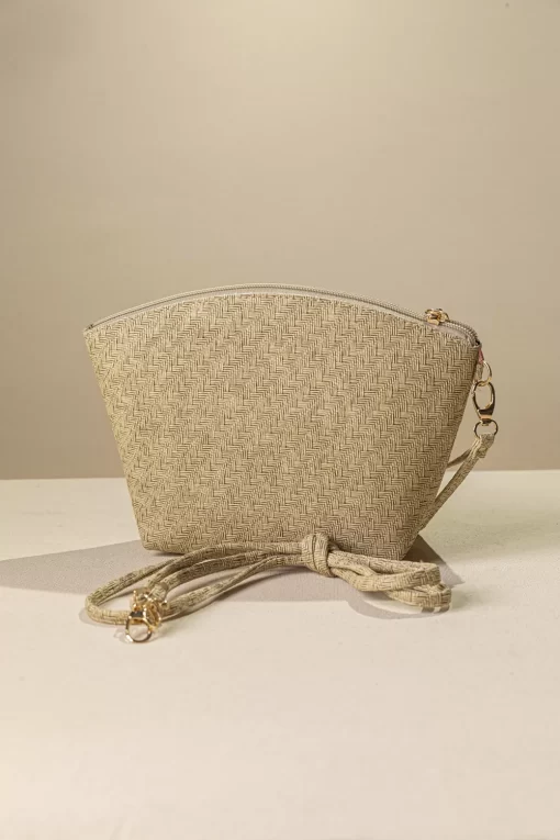 Γυναικείο Τσαντάκι Νεσεσέρ Χιαστί Ψάθινο Fragola PC018STRW Μπεζ