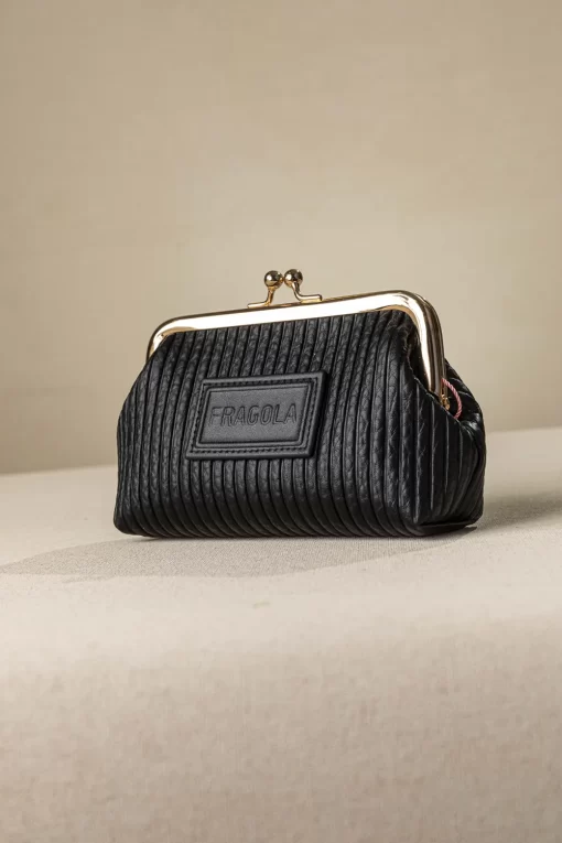 Κερματοθήκη πορτοφολάκι με στόμιο PC03-S-black