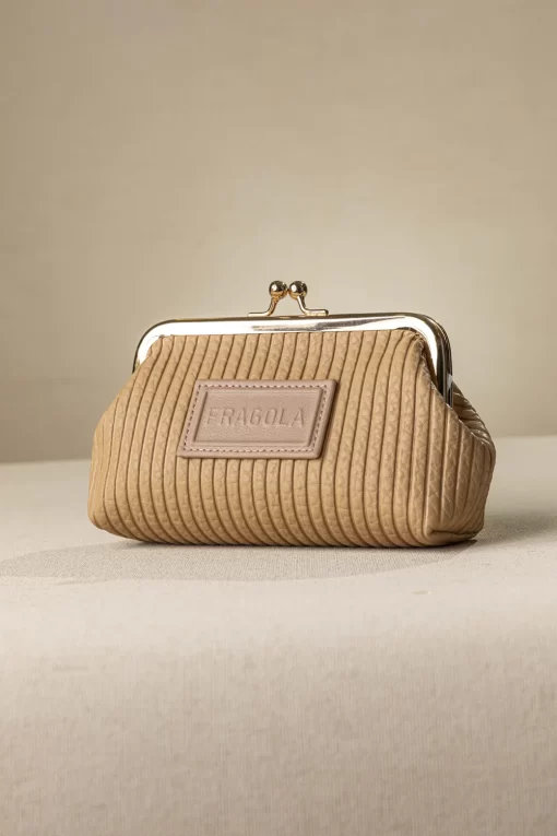 Κερματοθήκη πορτοφολάκι με στόμιο PC03-S-camel