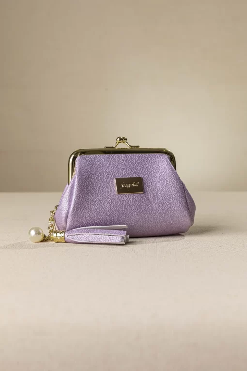 Κερματοθηκη Πορτοφολάκι με Στόμιο Μεταλλικό Μωβ  PC05