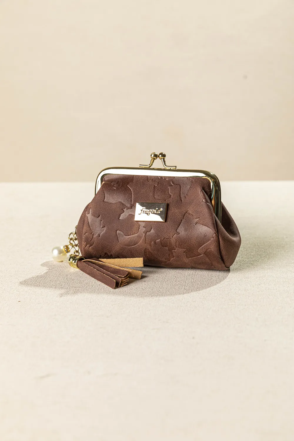Fragola Κερματοθήκη Πορτοφόλι Με Στόμιο PC05CR-cognac-creatures