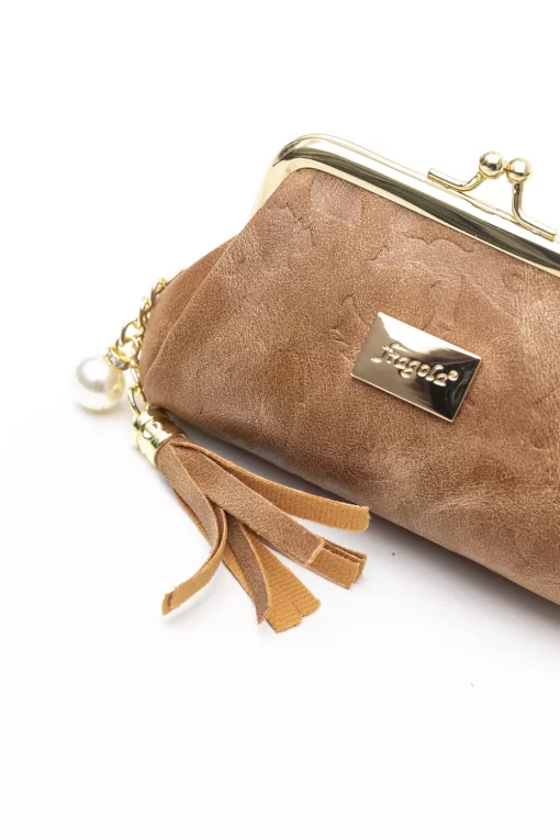 Κερματοθήκη πορτοφόλι με στόμιο PC05CR-light-brown-creatures