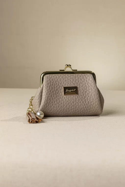 Κερματοθήκη πορτοφολάκι με στόμιο PC05-F-beige