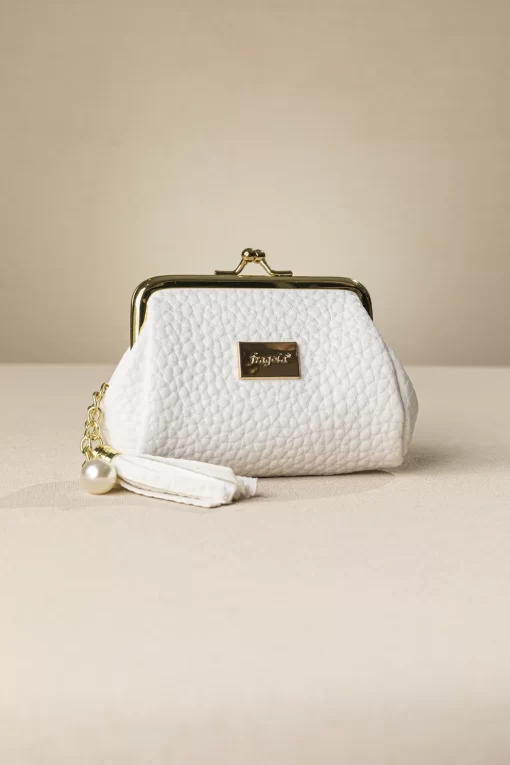 Κερματοθήκη Πορτοφολάκι με Στόμιο Άσπρο PC05-F