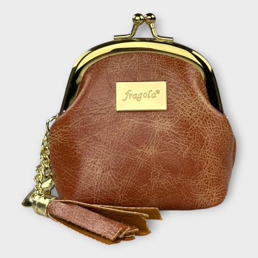 Fragola Κερματοθήκη Πορτοφολάκι Με Στόμιο PC08-1-light-brown-vintage