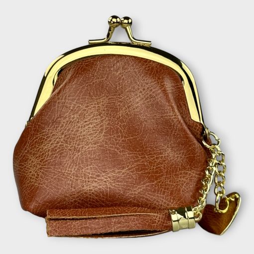 Fragola Κερματοθήκη Πορτοφολάκι Με Στόμιο PC08-1-light-brown-vintage