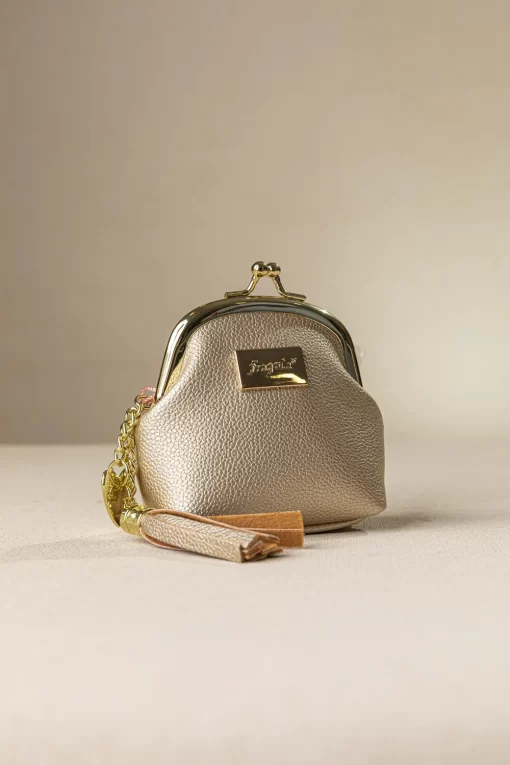 Κερματοθηκη Πορτοφολάκι με Στόμιο Χρυσό PC08-1