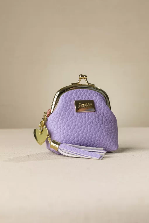 Πορτοφολάκι Κερματοθηκη με Στόμιο Μωβ PC08-1F