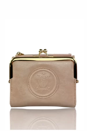 Fragola Μικρό πορτοφόλι με vintage στόμιο PC394-beige