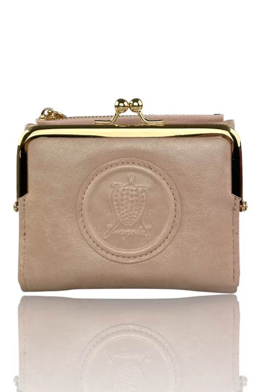 Μικρό πορτοφόλι με vintage στόμιο PC394-black