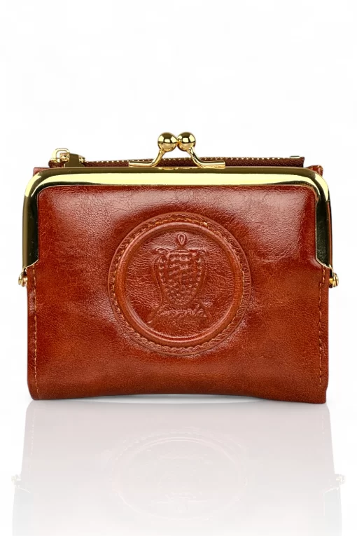 Μικρό πορτοφόλι με vintage στόμιο PC394-black