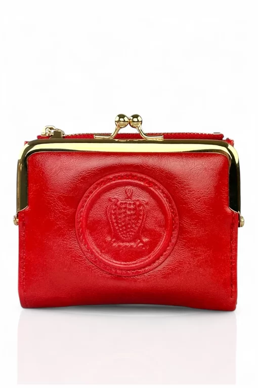 Μικρό πορτοφόλι με vintage στόμιο PC394-black