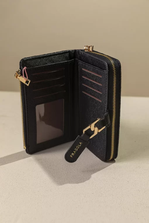 Γυναικείο Πορτοφόλι Συνθετικό Μαύρο Fragola PC394