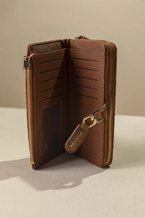 Γυναικείο Πορτοφόλι Συνθετικό Καφέ Fragola PC398