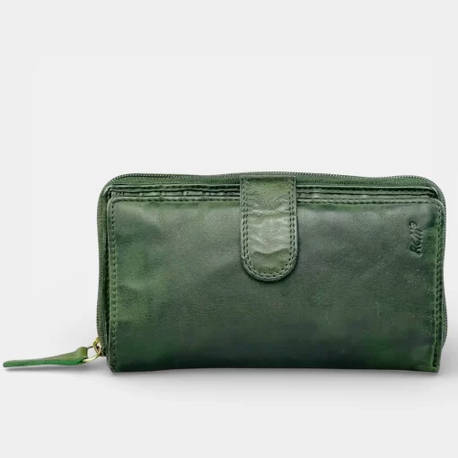Δερμάτινο Γυναικείο Πορτοφόλι RCM Πράσινο R7711