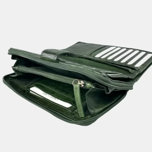 Δερμάτινο Γυναικείο Πορτοφόλι RCM Πράσινο R7711