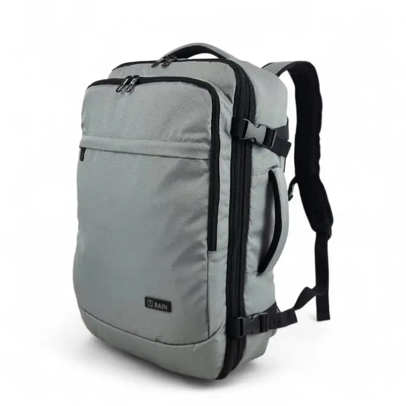Επαγγελματικό σακίδιο πλάτης Rain γκρι αδιάβροχο με θήκη laptop και επέκταση χώρου RBP1060